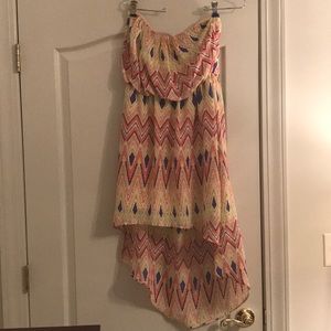 Strapless High-Low Dress